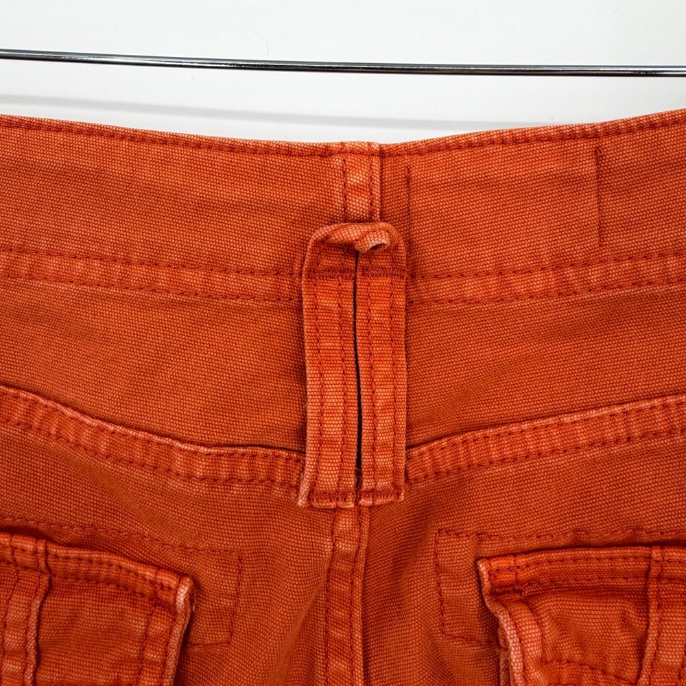 Pilcro and the Letterpress Orange Utility Straight Leg Raw Hem Pants Size 26 - Picture 10 of 10
